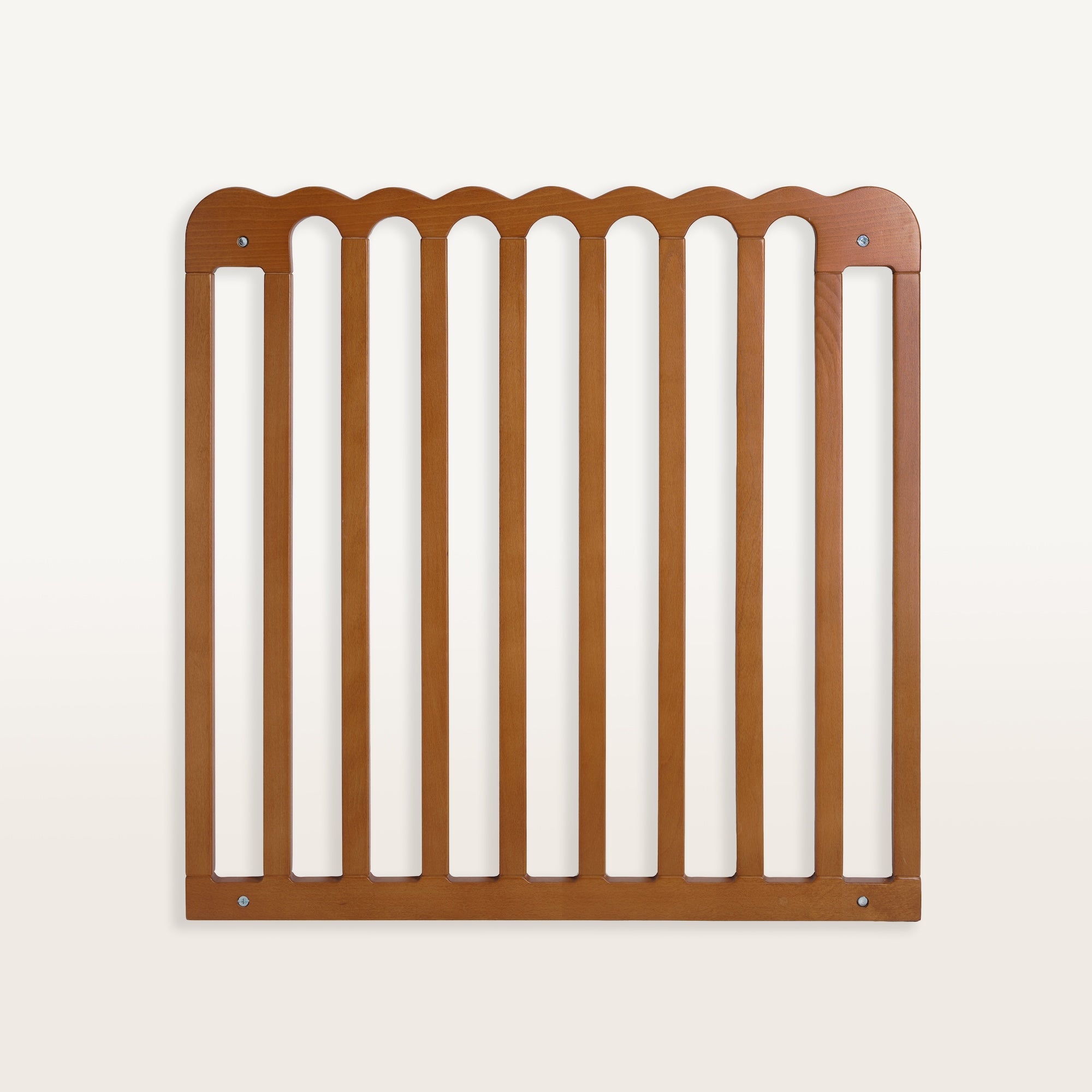 Wooden pet gate on white background